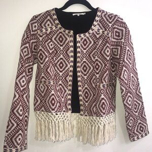 Tularosa Red and Cream Patterned Jacket